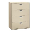 4 Drawer 42 Wide Lateral File Cabinet Black