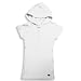 Jade - Girls Ribbed Short Sleeve Henley Hoodie, White