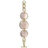 DKNY Gold-tone Stainless Steel Bracelet Grey Mother-of-Pearl Dial Ladies Watch #NY4670 by DKNY