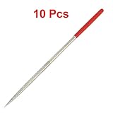 uxcell ハーフ丸ニードル　ブラック　　コーティングハンドル　長さ162mm