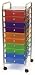 Rolling 10-Drawer Craft Organizer Cart - Multicolor