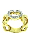 18K Gold and Diamond Heart Ring