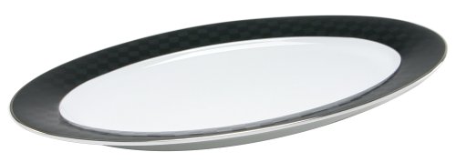 Nikko Ceramics Black Tie Oval Platter