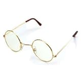 Gold Frame John Lennon Sunglasses with Free Case