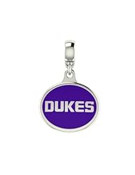 James Madison JMU Dukes Collegiate Drop Charm Fits Most European Style Bracelets Including, Chamilia, Zable, Troll and More. High Quality Drop in Stock for Fast Shipping.