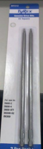 TYREX / DURASPIN BIT 212 #2 SQUARE DRIVE BITS - 2 per PACK - BIT212