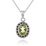 310Jgu15LvL. SL160  Sterling Silver bali pendant with Genuine Peridot stone