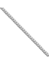 5.0 mm Solid 14K White Gold High Polish Classic Franco Link Chain Necklace - 30" inches