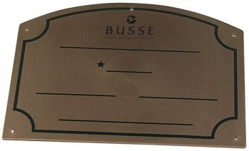 Busse Boxenschild PVC, STANDARD, braun