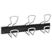Alba Wall-Mount Coat Hooks, Silver, 22 lb, 18.11 Inch x 2.95 Inch x 6.45 Inch