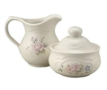 Pfaltzgraff Tea Rose Sugar and Creamer Set