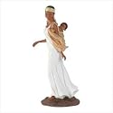 HAND PAINTED MOTHER AND CHILD BABY FIGURINE SCULPTURE