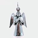 Sterling Silver Praying Angel Charm or Pendant, #11446