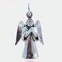 Three Dimensional Praying Angel Charm or Pendant in Sterling Silver, #11446