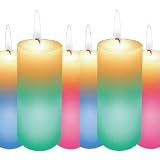 9 X Magic Candle Cylinder Shape Colour Changing - 20 Hours LED Candle