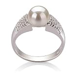 Rachel White 7-8mm AAAA Freshwater Sterling Silver Pearl Ring