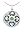 Peridot Shamrock Locket Necklace (length: 18