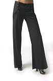 Clearance: Lotta Stennson Full Sailor Pant in Black with Silver Metallic Stitching
