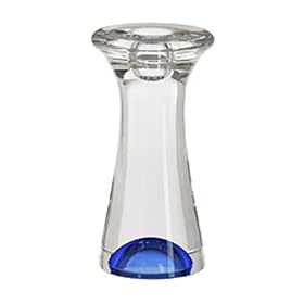 Kosta Boda Zoom Medium Blue Candlestick