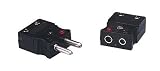 Type J Thermocouple Standard Connector; connection, jack; color, black; 100/pack