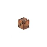 Olympic 12mm 6-sided Square Edge Dice in Bronze with Black pips