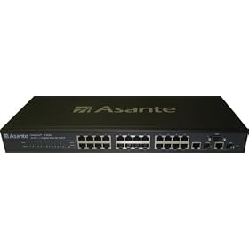 Asante IntraCore 24-Port�10 100 + 2 Gigabit Combo L2�Ethernet Switch (Dark Grey) by Asante