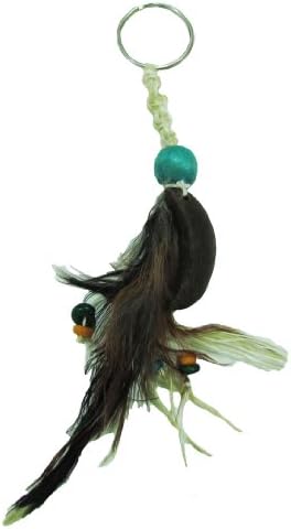 Shangri-La Nook Assorted Felt/Wood/feather/beads KeyChain Handmade in Nepal