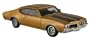 HO Die-Cast 1969 Oldsmobile 442, Gold