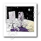 You Are Here Sign On The Moon - 6x6 Iron On Heat Transfer For White Material