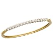 Two Tone Luminous Diamond Bangle Bracelet