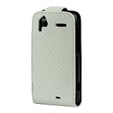 Iprotect ORIGINAL HTC SENSATION FLIPCASE / CARBON WEISS / WHITE TASCHE CASE Schutzh�llevon "iprotect"