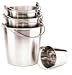 Stnls Steel Pail With Handle,Dog Beds, Dog Bedding, Dog Mat, Pillow Sleeper, Dogs, Pet & Supplies