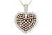 1 Carat White and Chocolate Diamond 14K Yellow Gold Pendant w/Brown Rhodium and Chain