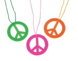 12 Peace Sign Necklaces