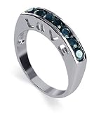 Blue Sapphire Gemstone Ring Sterling Silver Engraved Love Band