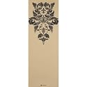 Gaiam Damask Print Yoga Fitness Mat - Beige w/ Black Print - NEW!