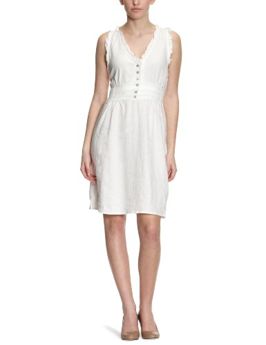 Lana naturalwear Damen Kleid/ Knielang  111 2333 6100, Gr. 44 (L), Wei&szlig; (weiss 301) Preisvergleich