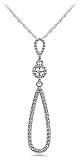 14k/18k White & Yellow Gold, Celtic Cross Teardrop Pendant, 0.72 ct. (Color: GH, Clarity: VS)