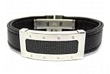 cored Lederarmband mit Einlage in Karbon-Optik c1