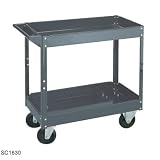 (2) 24 x 36 20 Gauge Trays 5 Rubber Caster Service Cart
