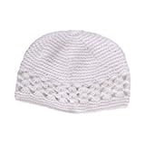 A Girl Company White Crochet Beanie for Girl and Baby (Large/Medium)