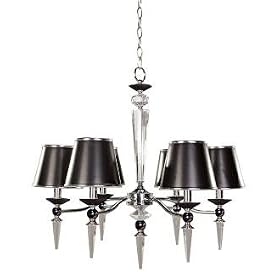 Manhattan Black Chrome Crystal Chandelier
