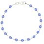 Sterling Silver .925 Light Blue Cats Eye Bead Beaded Bracelet
