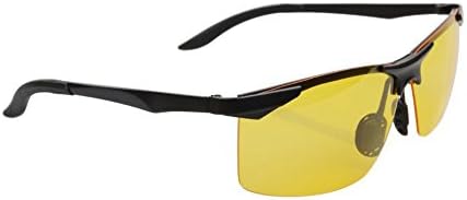 Senchoice Night Vision Glasses Anti-glare Driving Eyewear Polarized Glasses Black Frame Yellow Lens