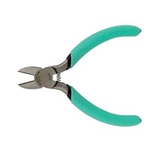 Xcelite S54NS Diagonal Lead Cutter with Handle Coil Spring, Standard Jaw, 4-1/2" Length, 5/8" Jaw Length, Green Cushion Grip Handle