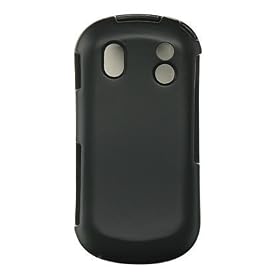 Premium Crystal Rubberized Hard Snap-on Case for Samsung Intensity 2 U460 - Black, Verizon