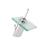 Fountain Cove Glass Waterfall Bathroom Sink Faucet, Chrome - FC-WFC13-CP