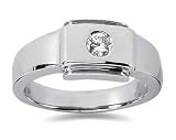 0.25 CTW Men's Diamond Ring in Platinum