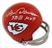 Len Dawson Autographed Kansas City Chiefs Mini Football Helmet Inscribed with 