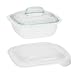 CorningWare SimplyLite 1-1/2-Quart Casserole with Glass and Plastic Lids